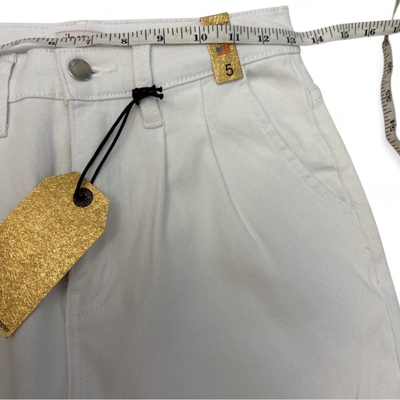 Vibrant M.I.U. White High Waist Tapered Pants Size 5 NWT Vintage Style - Picture 5 of 6